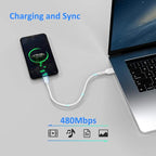 4 Inch USB C Cord Short 5 Pack Durable USB A to USB Type C Cable Fast Charging for Charging Station Compatible with Samsung Galaxy Note 10 20 S10 S20 A20 Plus LG (White)