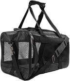 Sherpa Deluxe Airline Approved Soft Sided Dog & Cat Carrier, Black, Large