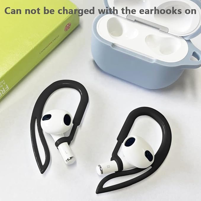Ear Hooks Compatible with AirPods 3rd Generation [Multi-Dimensional Adjustable] YINVA Accessories Compatible with AirPods Pro AirPods 3 2 1 Gen(Black)