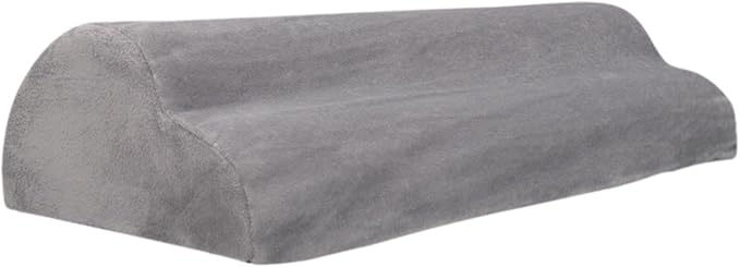 Foot Rest Under Desk Ergonomic Footrest Cushion Pillow Leg Rest Support Flannel Foam Material Suitable for Office Home Car Airplane Travel Men Women, Dark Gray