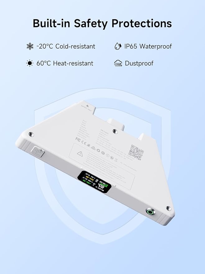 LinkPower 1 Starlink Mini Battery Pack 99Wh TSA-Approved Portable Power Station, 4H+ Runtime, Pass-Through Charging, USB-C PD Input/Output, Smart Display & Remote Control for RV,Travel,Off-Grid