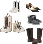 Portable 2 Pack Boots Storage, Tall Boots Protector Bag, Beige Portable Waterproof Storage Bags for Travel, Under Bed, Wardrobe, Shoe Cabinet