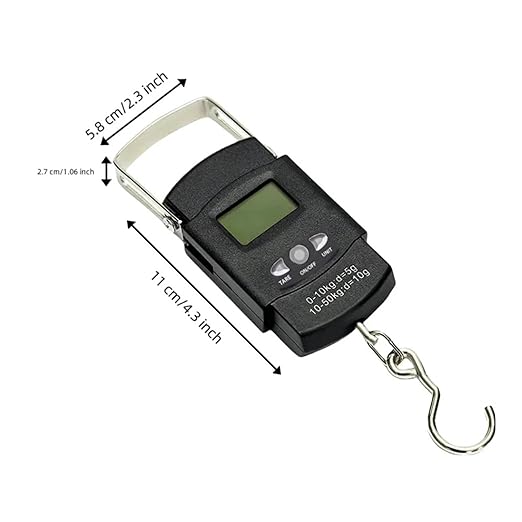 Luggage Weight Scale, 2pcs Hanging Scale Digital Electronic Fishing Hook 50kg with Backlit Display and Tape Measure,for Travel