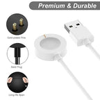 Charger for Fossil Gen 6/5/4/Sport, for Michael Kors Gen 6/5E/ 5/4 Smart Watch Magnetic Charging Cable (1, White)