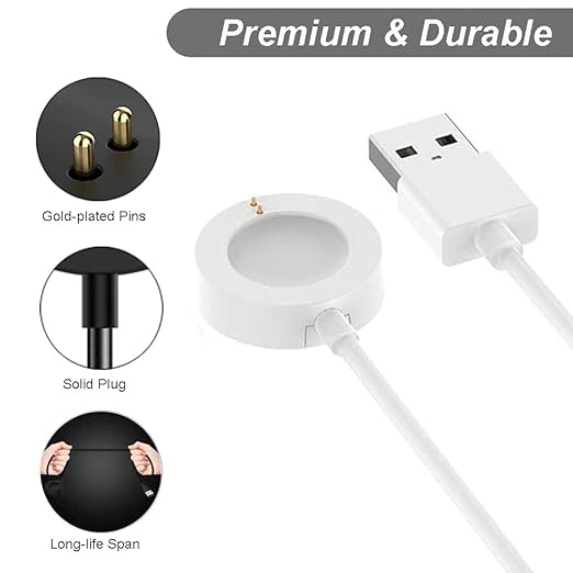 Charger for Fossil Gen 6/5/4/Sport, for Michael Kors Gen 6/5E/ 5/4 Smart Watch Magnetic Charging Cable (1, White)