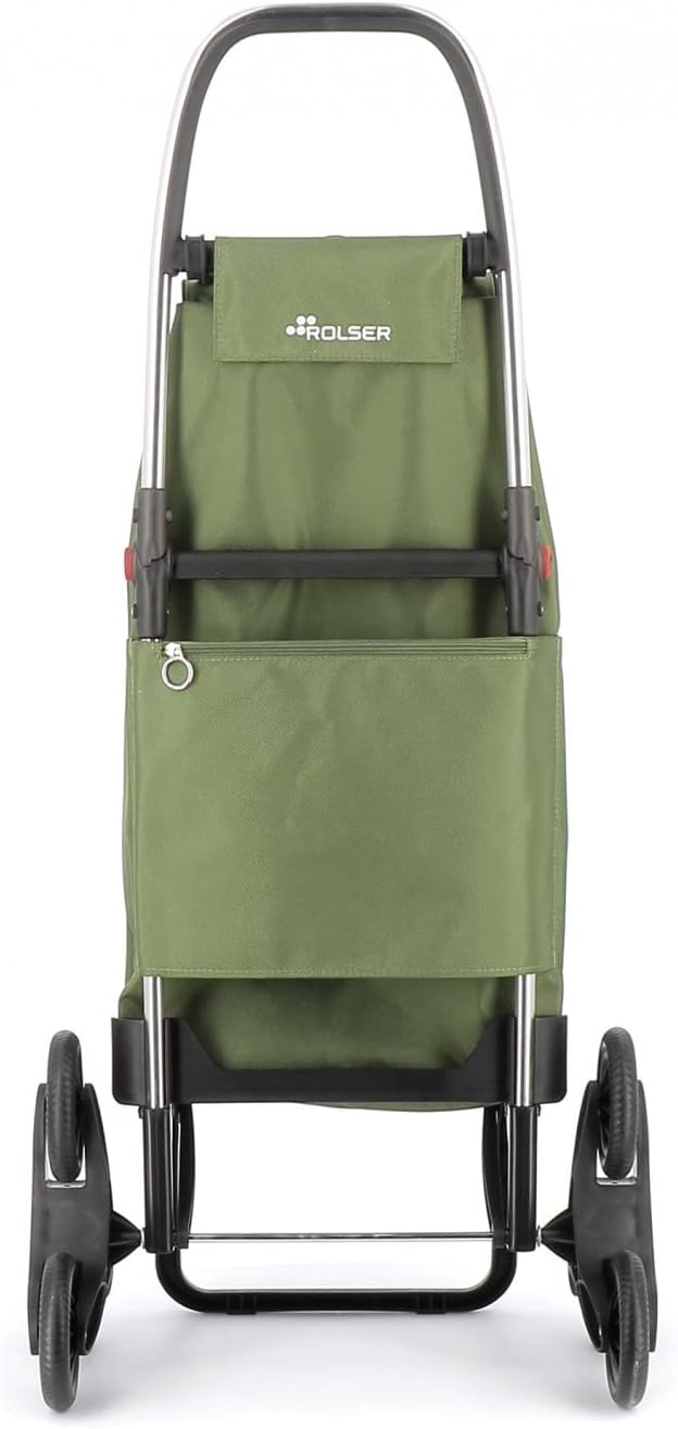 Rolser I-Max MF 6 Wheel Stair Climber Foldable Shopping Trolley - Kaki