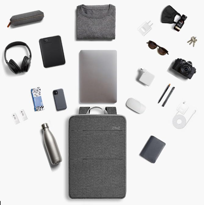ZINZ Slim & Expandable Laptop Backpack 15 15.6 16 Inch Case, Water Resistant Travel Backpack Compatible with MacBook Pro/Neo 16" 15", Dell XPS 15 16 and Most 15" 15.6" 16" Notebooks，D01G01