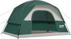 CAMPROS CP Camping Tent 2/4/6 Person, Waterproof Windproof Double Layer Dome Tent, Easy Setup with Large Mesh Windows & Wide Door for Outdoor Camping Backyard