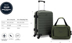 Wrangler Smart Spinner Hardside Luggage, 2 Piece Set, Deep Depths
