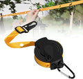 Travel Clothesline, Portable Camping Clothesline, 12 Feet Long with Hole, Used for Hotel Room Cruise Ship Indoor Outdoor (Yellow)