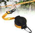 Travel Clothesline, Portable Camping Clothesline, 12 Feet Long with Hole, Used for Hotel Room Cruise Ship Indoor Outdoor (Yellow)