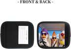 2 Pack Luggage Handle Wrap with Travel Tags - Non-Slip Protective Cover Soft Handle Grips Covers for Suitcase(Funny Ducks)