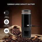 Portable Coffee Machine, Compact and Rechargeable, Extracts Delicious Pure Coffee, Compatible with for K Cup Capsules and Ground Coffee, Easy to Use for Travel and More