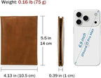 CONTACTS Full Grain Leather Passport Holder RFID Blocking Travel Passport Wallet Compatible with Airtag Passport Cover Case with 4 Cards Slots, Coin Pocket (Brown)
