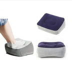 BESPORTBLE 2PCS Inflatable Feet Rest Pillow Cushion Leg Rest Support Pillow for Travel Office Car Camping Airplane Foot Massage Stool Relax Cushion