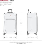 SWISSGEAR Sion Softside Expandable Spinner Luggage Durable Lightweight Travel Suitcase, Evergreen, Checked-Large 29-Inch