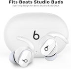 AhaStyle 3 Pairs Beats Studio Buds Ear Hooks Anti-Slip Ear Covers Silicone Accessories【Not Fit in The Charging Case】 Compatiable with New Beats Studio Buds 2021 (White)
