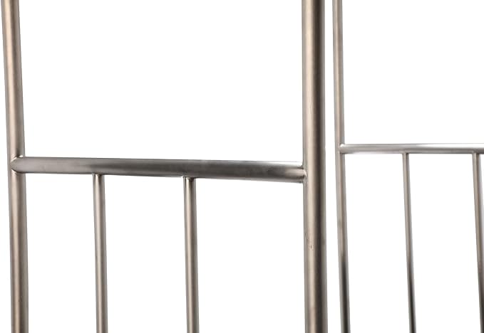 Brushed Stainless Steel Luggage Cart – 800lb Capacity – Bellman Cart w/ 5” Rubber Wheels & Gray Carpet, for Hotel, Resorts, Condos, Commercial Use (Value Valet Series)
