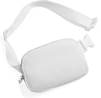 Belt Bag for Women Fanny Pack Crossbody Bags for Women Fashion Waist Packs with Adjustable Strap Gifts for Teenage Girls Women Men (White)