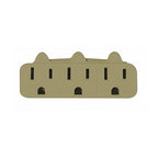 GoGreen Power (GG-13000TT) 3-Outlet Tri-Tap Adapter, 3-Outlet Wall Tap Adapter, Tan