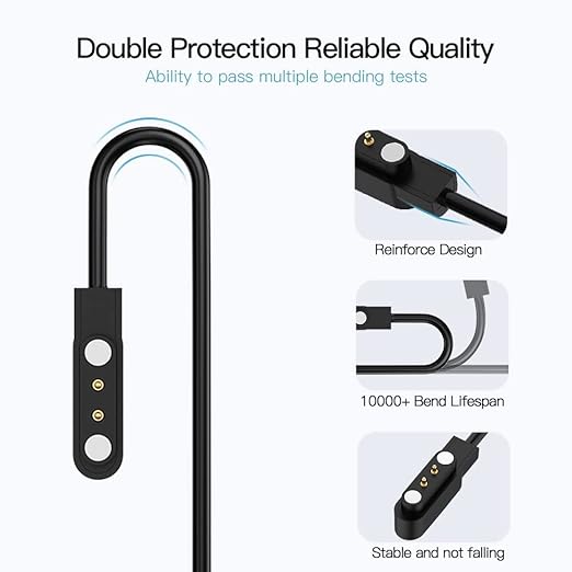 3.3FT Smart Watch Charger Magnetic USB Charging Cable for Letsfit Willful YAMAY VeryFitPro SW023 ID205L SW021 ID205U ID205S SW025 Uwatch 3S 3 2 2S