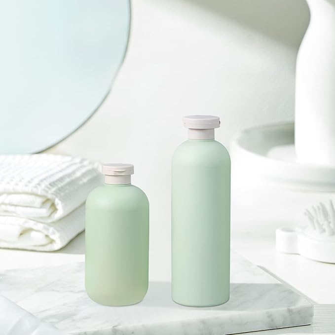 8.8oz Squeeze Bottles with Flip Cap, Refillable Plastic Travel Bottles for Creams, Lotion, Shampoo, Conditioner (2 Pcs)