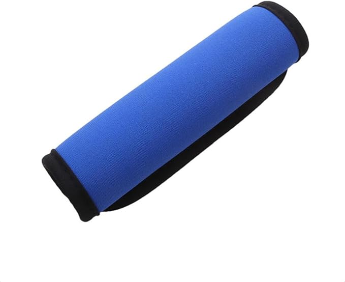 Generic 1Pair Luggage Handle Wrap with Luggage Tag, Suitcase Handle Cover for Easy Identification, Travel Bag Accessory Set,Blue