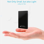 Dual USB Output Super Slim Power Bank Ultra Thin, 3000mAh Portable Charger Mini External Phone Battery Pack Small Dual Outlet, Emergency Phone Power Backup (Black)