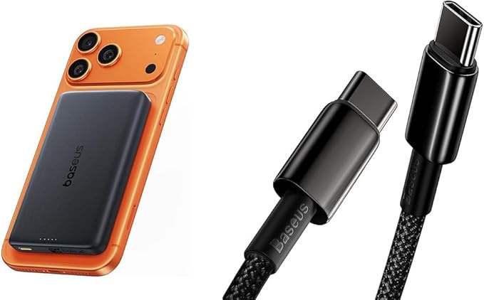 Baseus 100W USB Cable & Qi2.2 25W Magsafe Portable Charger Power Bank 10000mAh 45W