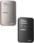MOMAX 2 Pack Q.MAG Portable Charger Wireless 10000mAh, 0.5" Slim Power Bank Fast Charging Magnetic Battery Pack for iPhone Air/17 Pro Max/17 Pro/16/15/14/13/12 (1*USBC Port PD20W, No Lighting)