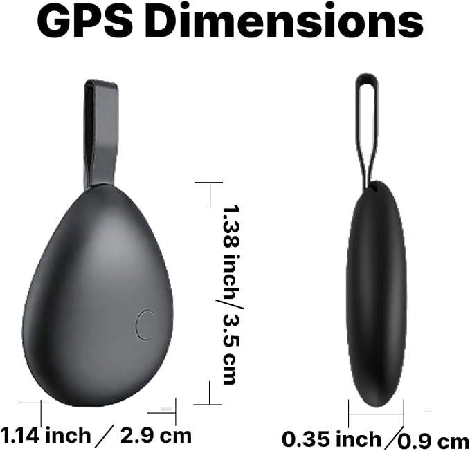 Mini GPS Tracker for Vehicles, Tracking Devices for Cars Hidden, No Subscription Car Tracker Work with Find My (iOS Only), Vehicle Tracker with Audio for Kids, Dogs, Key, Luggage, Bag (Black, 2 Pack)