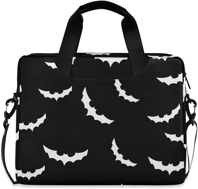 Goth Bats Halloween Laptop Case 15.6 inch Computer Bag Waterproof Laptop Briefcase Laptop Bag for Women & Men