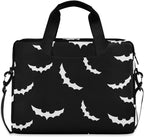 Goth Bats Halloween Laptop Case 15.6 inch Computer Bag Waterproof Laptop Briefcase Laptop Bag for Women & Men