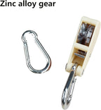 Retractable Travel Clothesline, 19Ft Heavy Duty Portable Clothes Drying Rope with Ratchet Pulleys Carabiners for Tents, Outdoor Camping, Hammocks Tarps Locking System