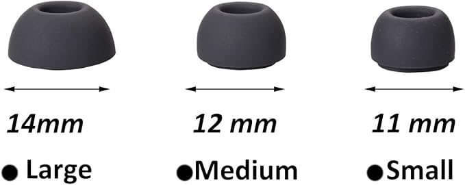 Replacement Silicone Eartips Earbuds Tips Set for Samsung Galaxy Buds 3 Pro Accessories Headphones Ear Tips,6 Pairs (3 Sizes S/M/L) (Gray)
