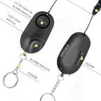 Personal Alarm Siren Emergency Self Defense Security with LED Lights Safety Alarm for Women Kids and Elders (Rose Gold + Black)