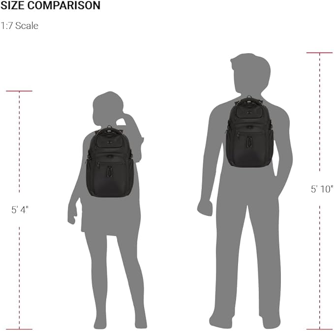 SwissGear Endure ScanSmart 17" Laptop Backpack – Reflective Tech Backpack with ScanSmart Compartment – Multiple Organizer Pockets – Black
