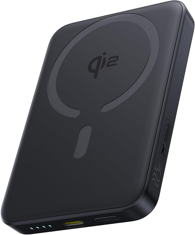Baseus 0.5" Ultra Slim Qi2 Certified 15W Wireless Power Bank&Baseus Qi2 Certified 15W Wireless Magnetic Power Bank 10000mAh with USB-C Cable