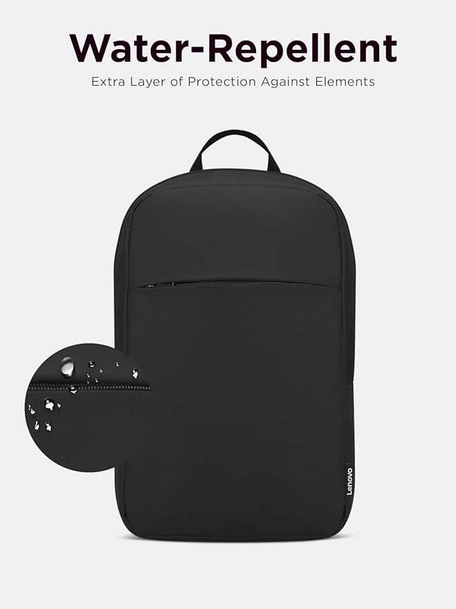 Lenovo Laptop Backpack B215 for Computers Up to 15.6-Inch – Multi Compartment Water Repellant Bag for Travel, Professional Use, College, Work - Black (Large)