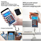 Portable Digital Hanging Scale 50kg/10g - Lightweight, Accurate, Easy-to-Use - Ideal for Shipping, Groceries, Home, Travel, and Luggage - Compact Design for Convenience