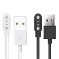 Compatible with Letsfit EW1 Charger, Magnetic USB Charging Cable Replacement Charger Cable Compatible with Letsfit EW1 / ID207 Smartwatch / TOZO S2 / AOKESI 1.69'' Smart Watch (2 pack-White+Black)