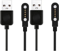 [2 Pack] Smart Watch Charger Cable, Magnetic SmartWatch Accessories Charger Cable 4 Pin Cord, Charger Contact pin spacing 7.62 mm for Smart Watch, Fitness Tracker(2)