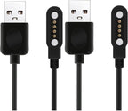 [2 Pack] Smart Watch Charger Cable, Magnetic SmartWatch Accessories Charger Cable 4 Pin Cord, Charger Contact pin spacing 7.62 mm for Smart Watch, Fitness Tracker(2)