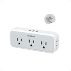 Multi Plug Outlet Splitter, TESSAN Wall Surge Protector 5 Outlet Extender 3 USB Charger Adapter, 3 Way Multiple Power Electrical Plug Expander