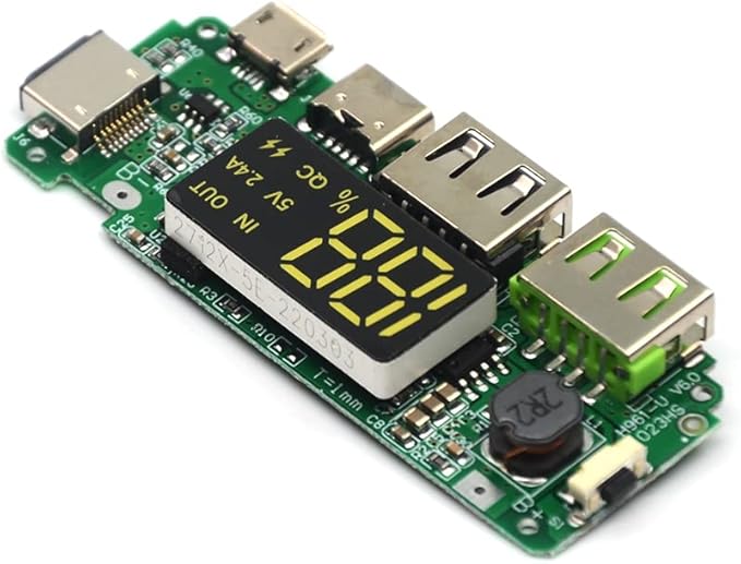 2PCS 186 50 Charging Board Dual USB 5V 2.4A Mobile Power Bank Module for Lithium Battery Charger Board with Overcharge Overdischarge Short Circuit Protection DIY Power Bank