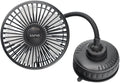 Luno Car Camping Fan - Suction Cup Fan for Car | USB-C Powered with 3 Speeds, Flexible Arm, 5 Blades, 360° Airflow & Headrest Mount - Compact Cooling Solution for Camping & Road Trips