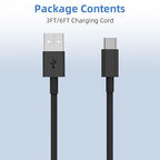 Car Carplay for iPhone 17 16 15 Charger Cord, 2Pack [3FT+6FT] USB A to USB C Charging Cable for Apple 17 Air/16 15 Pro/Pro Max/Plus Type C Cord, for iPad Pro 12.9/11, Air 5th/4th, for Android(Black)