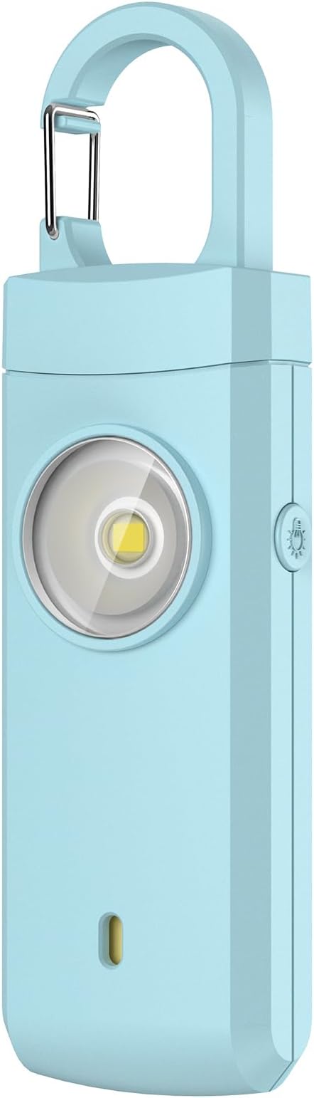 Rechargeable Personal Alarm for Women - Valentine Birthday Gifts for Women, Daughter, College Student, Teen Girl, Elders, Kids, Siren Alarm, USB Charging, Aqua