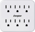 Energizer 6 Device Multi Plug Wall Outlet Extender (6) AC Power Outlets Grounded Power Strip Expander Outlet Splitter Plug in Adapter