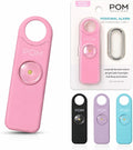 POM Personal Safety Alarm for Women – 130dB Loud Emergency Siren, USB-C Rechargeable with Bright LED Flashlight, Portable Keychain Design for Self Defense, Purse, Backpack & Travel (Pink)